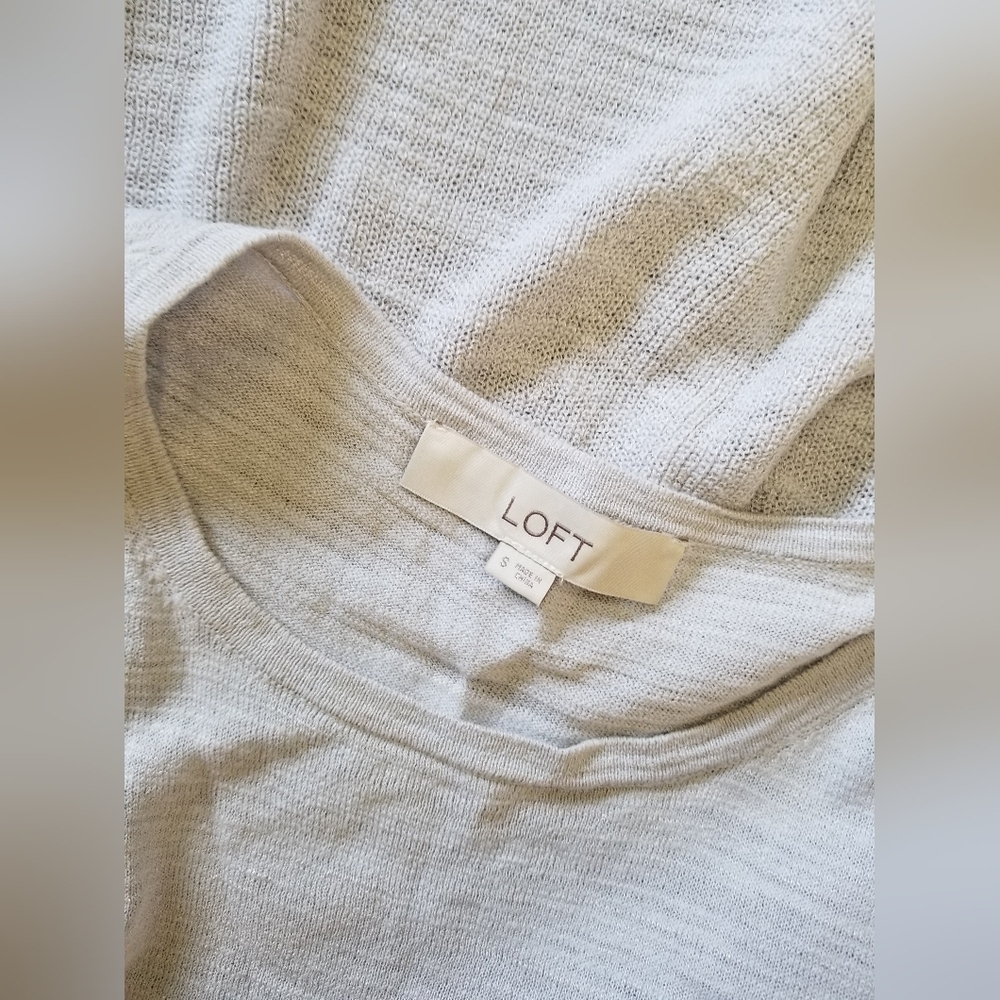 Loft Soft Ruffle Grey Silver Shirt - Picture 5 of 6